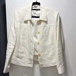 Talbots Cream Linen Jacket